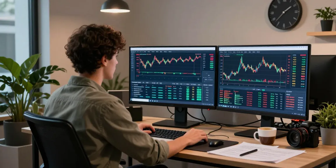 Interface de trading sur essor invexaro avec graphiques et signaux automatisés dans un espace de travail moderne.